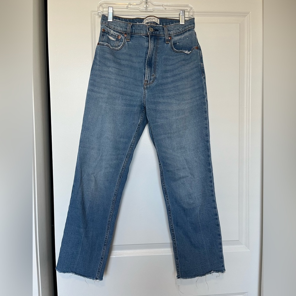 Abercrombie The Ankle Straight Ultra High Rise Jeans